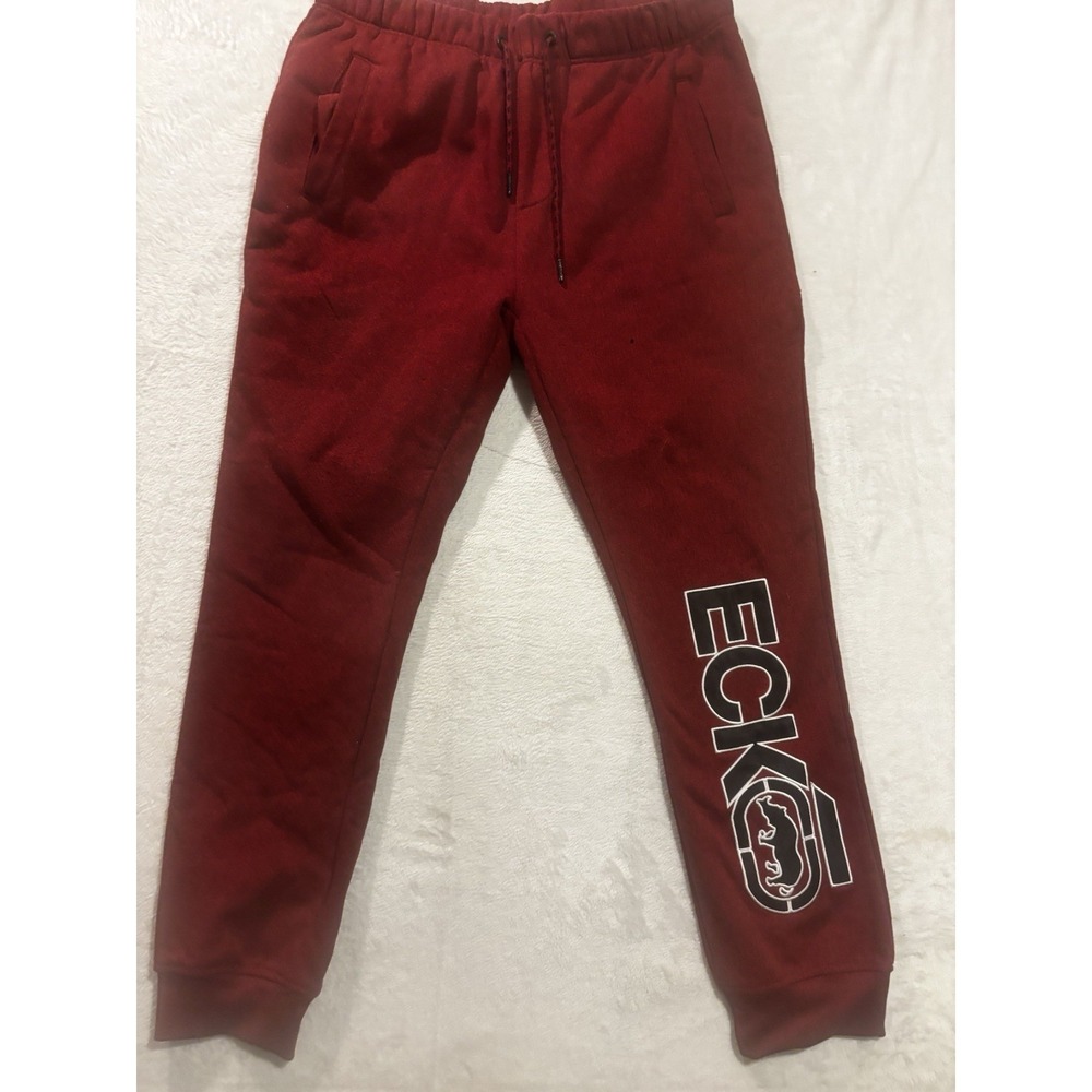 Ecko Unltd Joggers Mens L Athletic Fit Fleece Drawstring Embroidered Classic Y2K
